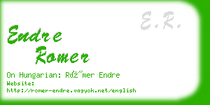 endre romer business card